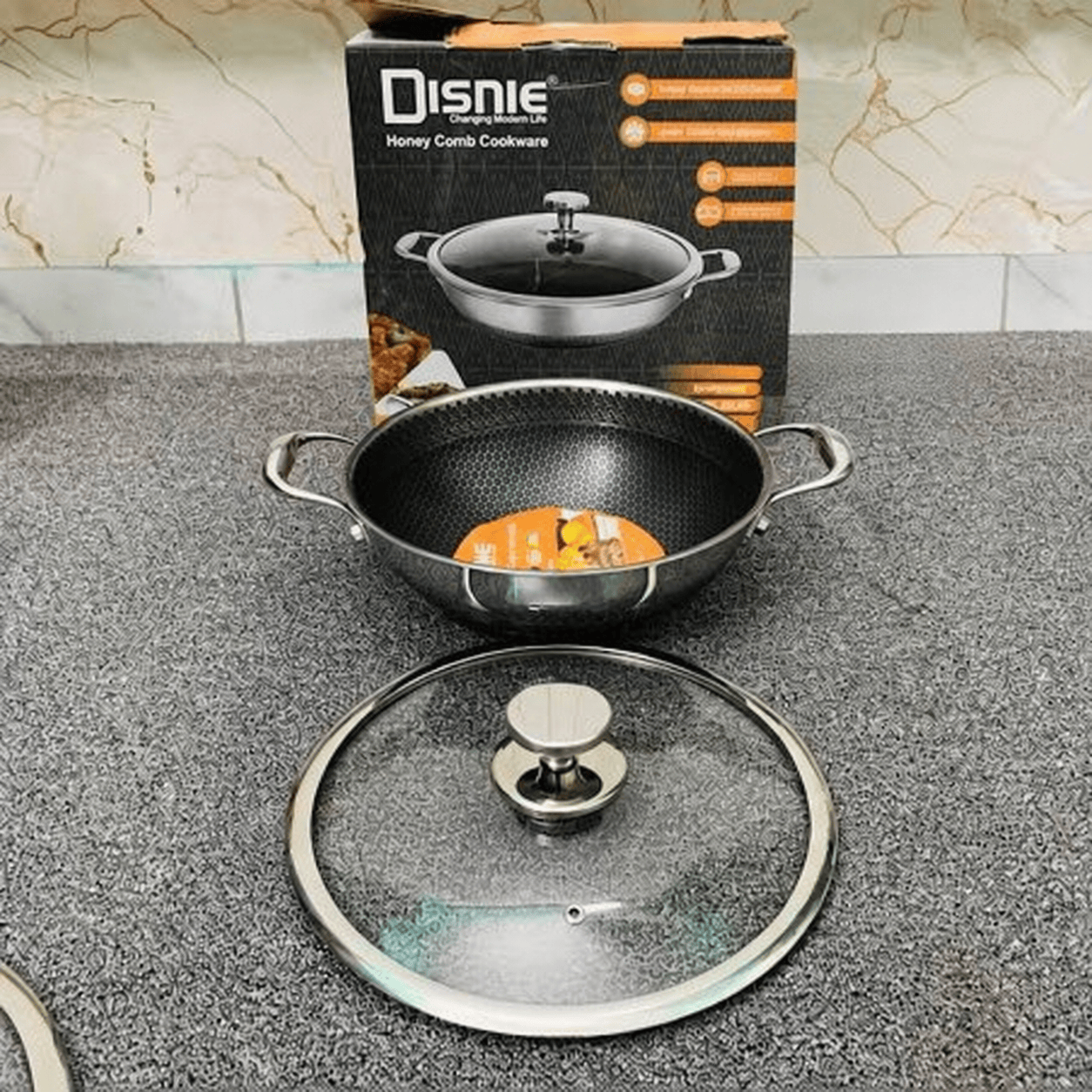 Disnie 24 cm SUS 316 Honeycomb Korai With Lid